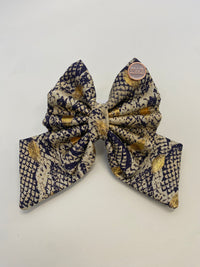 Gold Foil Snake Satin - Bows (Sailor or Standard)