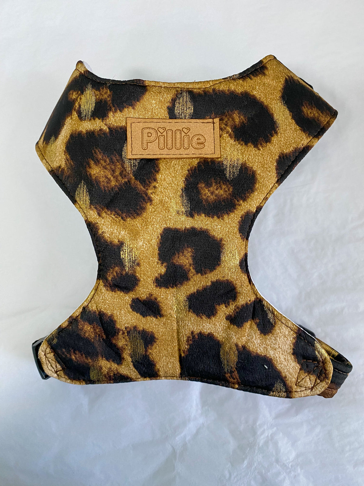 Gold Foil Leopard Satin - Chest Harness