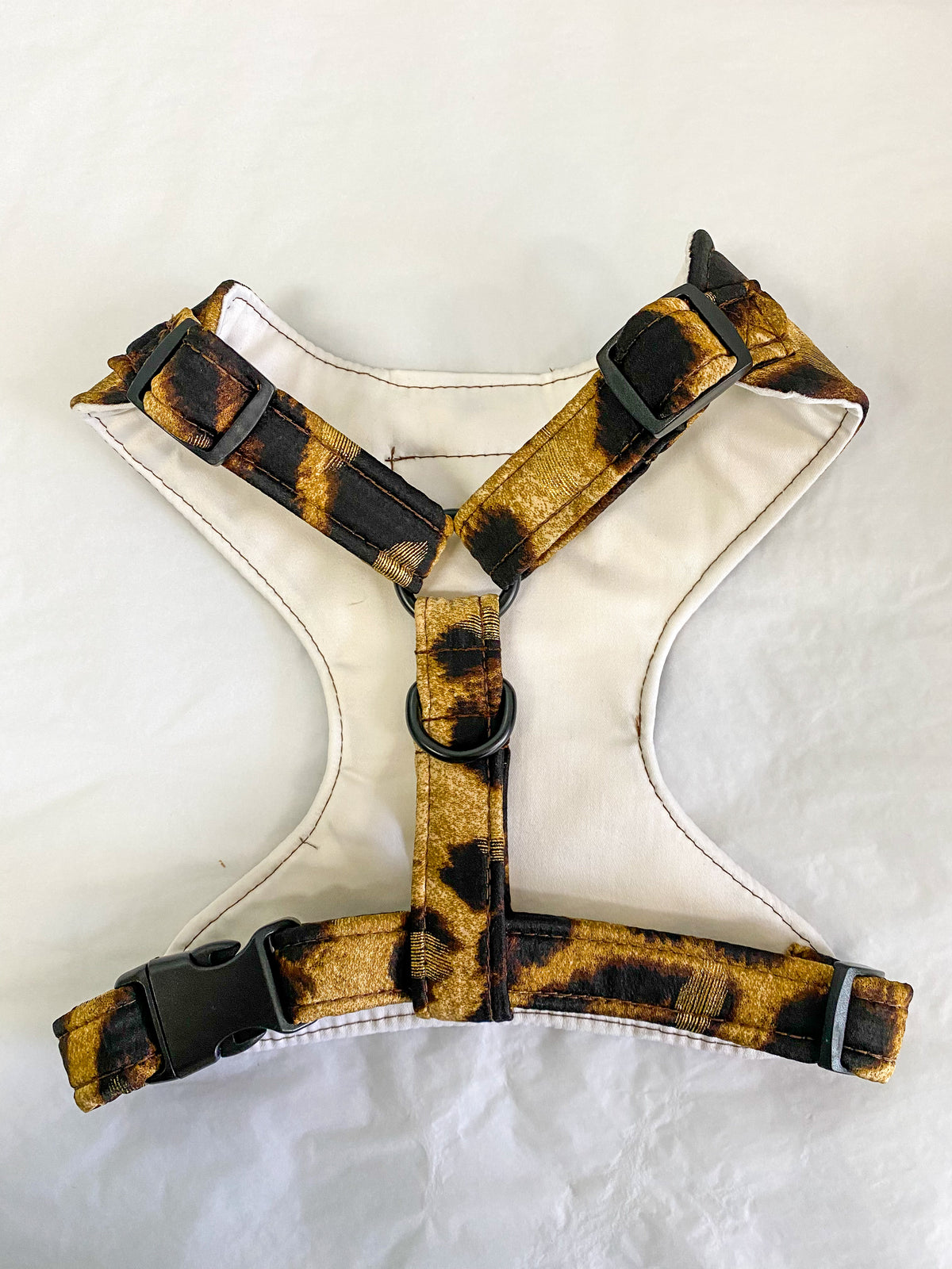 Gold Foil Leopard Satin - Chest Harness